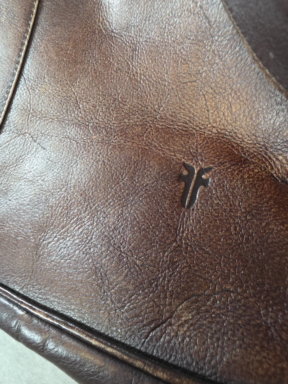 Frye Vintage Brown Leather Laptop Satchel